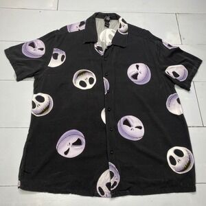 Disney Our Universe Jack Skellington Shirt XL Black Nightmare Before Christmas